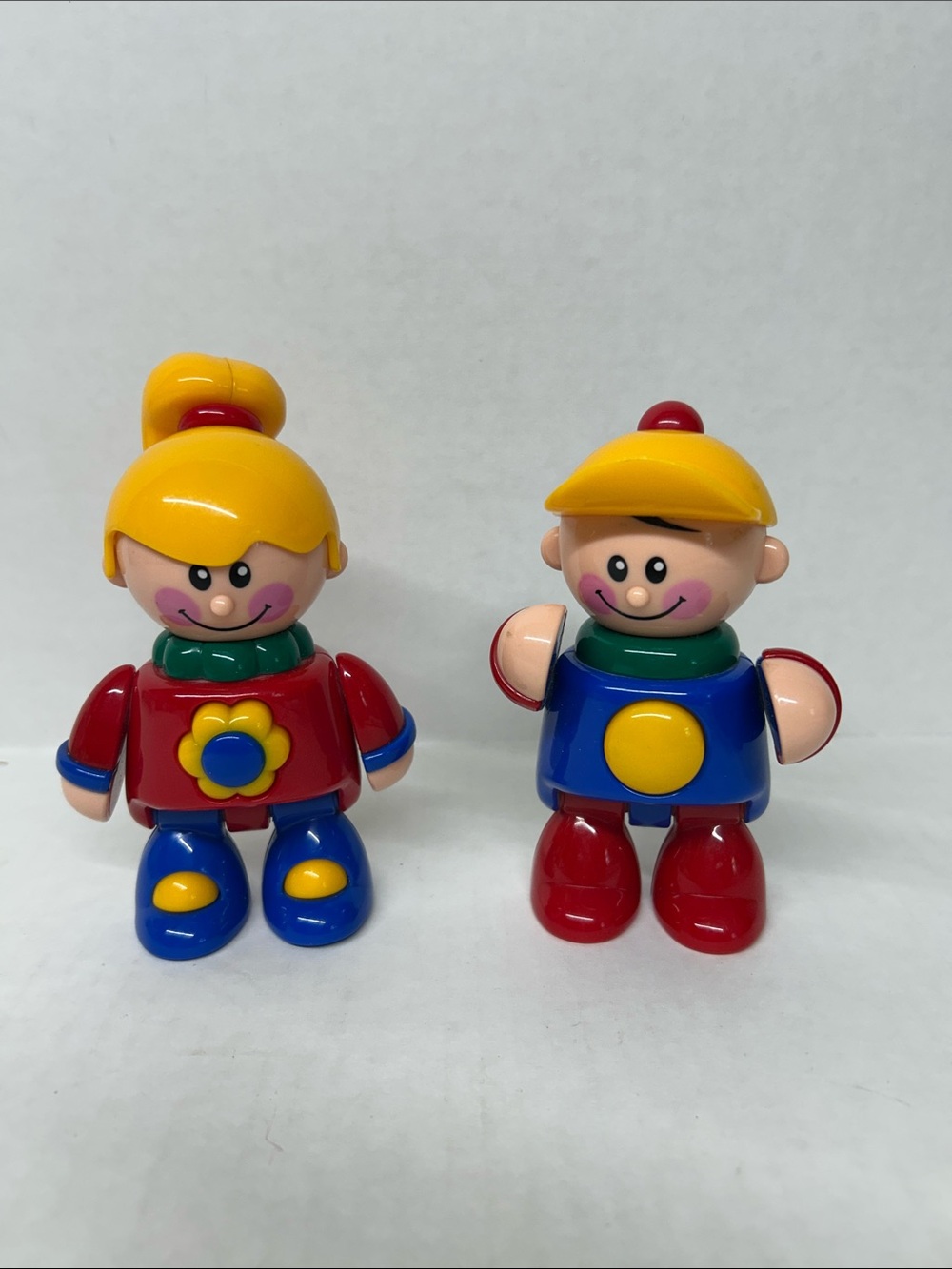 TOLO Colorful Kids Play Figures Set - Yellow, Red & Blue